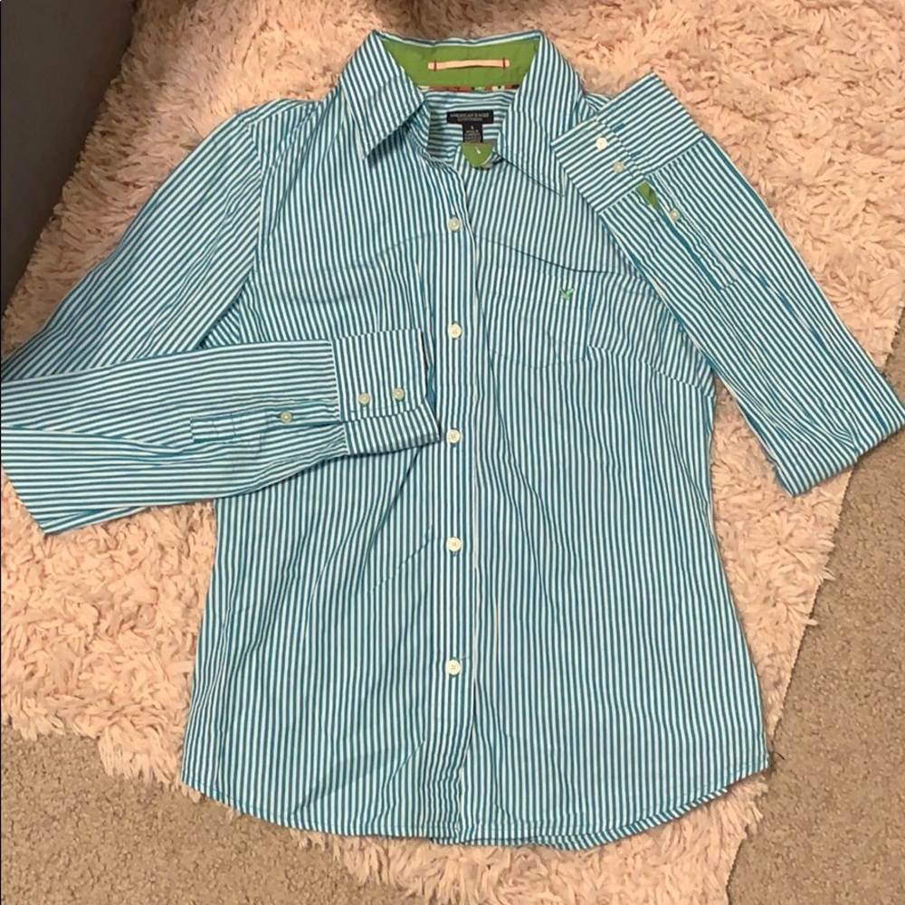 American Eagle striped button down